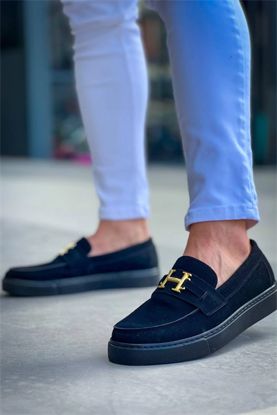 KB-027  Kuback Bağcıksız Kömür Süet H Günlük Erkek Ayakkabı