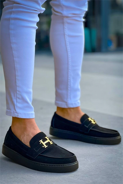 KB-027  Kuback Bağcıksız Kömür Süet H Günlük Erkek Ayakkabı