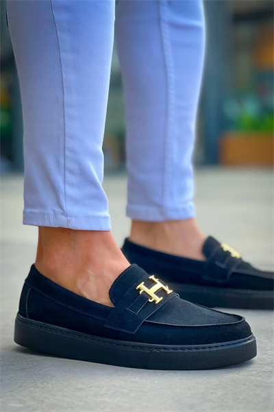 KB-027  Kuback Bağcıksız Kömür Süet H Günlük Erkek Ayakkabı