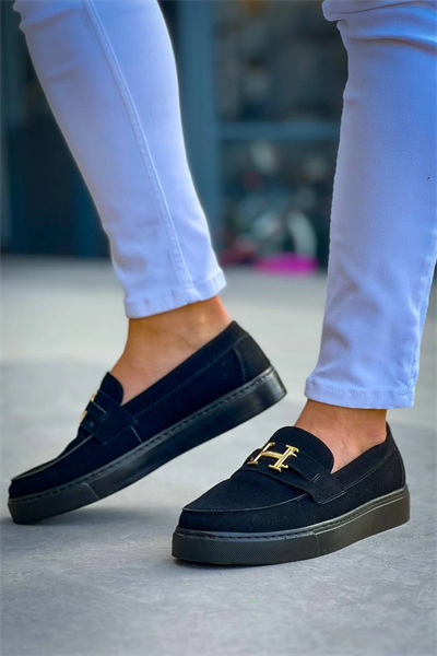 KB-027  Kuback Bağcıksız Kömür Süet H Günlük Erkek Ayakkabı