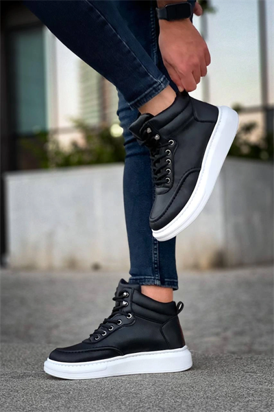 KB-0994  Kuback  Siyah Cilt  Yüksek Taban  Erkek Bilek Bot