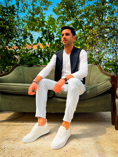 KB-101 Kuback Beyaz Triko Bağcıklı Günlük Erkek Ayakkabı