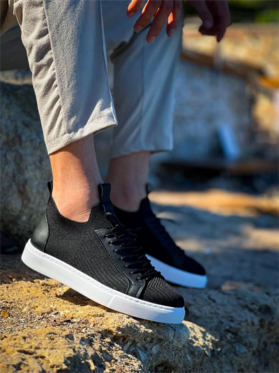 KB-112   Kuback Siyah Triko Bağcıklı  Günlük Erkek  Ayakkabı