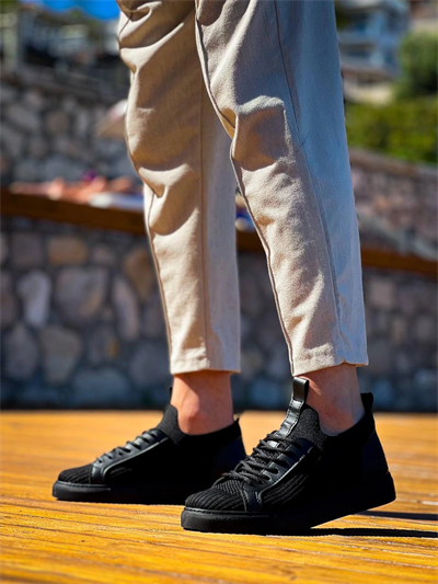 KB-112  Kuback Siyah Siyah TabanTriko Bağcıklı  Günlük Erkek  Ayakkabı