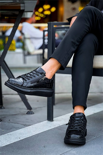 KB-309  Kuback Kömür Fermuar Ve Bağcıklı  Günlük Erkek  Ayakkabı