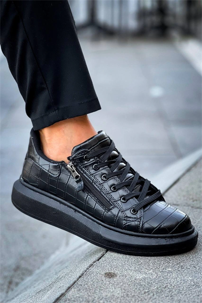 KB-309  Kuback Kömür Fermuar Ve Bağcıklı  Günlük Erkek  Ayakkabı