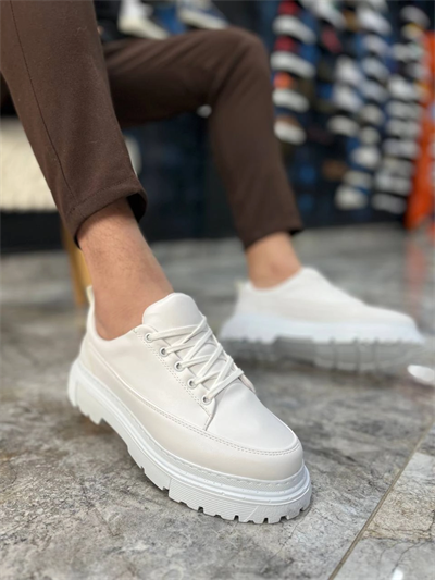 KB-702 Kuback Beyaz Cilt Günlük Erkek Ayakkabı