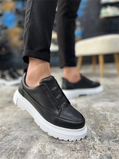 KB-703 Kuback Siyah Lastikli Günlük Erkek Ayakkabı