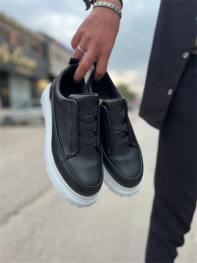 KB-703 Kuback Siyah Lastikli Günlük Erkek Ayakkabı