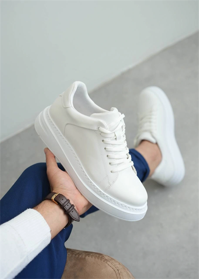 KB-B2 Kuback Beyaz Cilt Günlük Erkek Ayakkabı