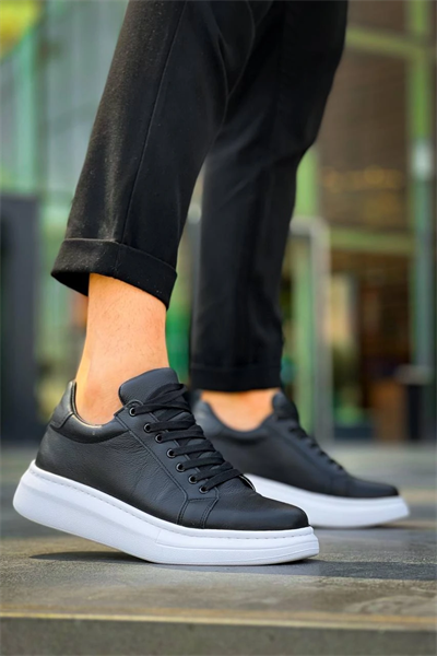 KB-DX46 Kuback Siyah Deri  Günlük Erkek Ayakkabı