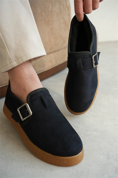 KB-KX1 Kuback Lacivert Kahve Taban Kürklü Günlük Erkek Ayakkabı