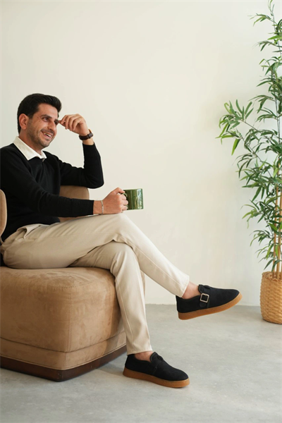 KB-KX1 Kuback Lacivert Kahve Taban Kürklü Günlük Erkek Ayakkabı