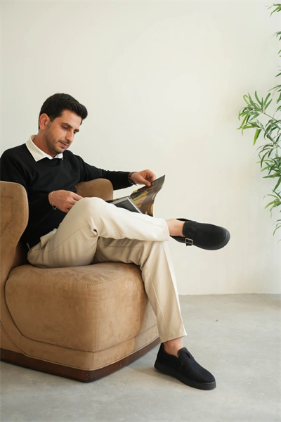 KB-KX1 Kuback Lacivert Kürklü Günlük Erkek Ayakkabı