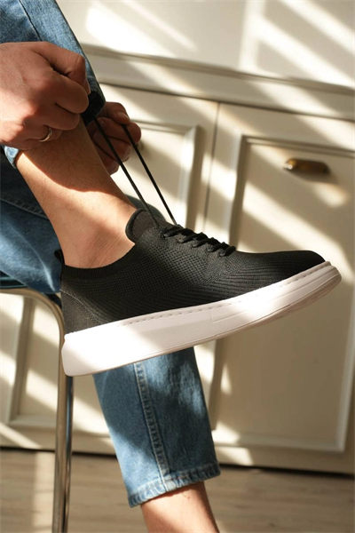 KB-M101 Kuback Siyah Triko Bağcıklı Günlük Erkek Ayakkabı