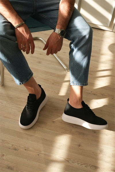 KB-M101 Kuback Siyah Triko Bağcıklı Günlük Erkek Ayakkabı