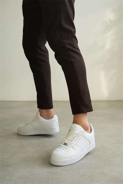 KB-N09 Kuback Beyaz Cilt Günlük Erkek Ayakkabı