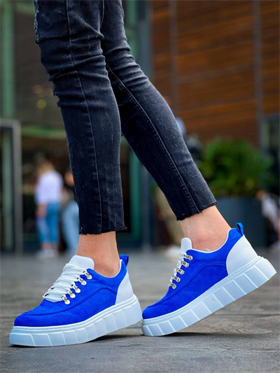 KB-X10 Kuback Sax Süet Beyaz Yüksek Taban Günlük Spor Ayakkabı