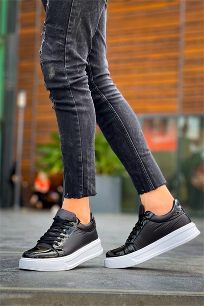 KB-X46 Kuback Siyah Rugan Bağcıklı  Günlük Erkek Ayakkabı