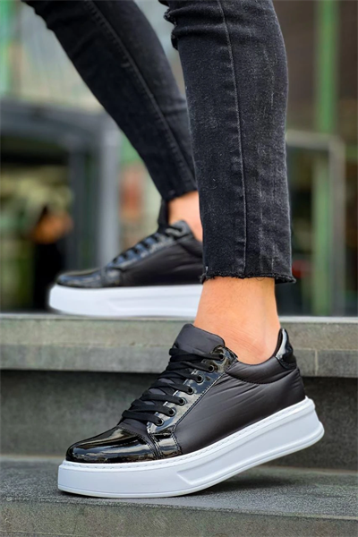 KB-X46 Kuback Siyah Rugan Bağcıklı  Günlük Erkek Ayakkabı