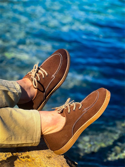 KB-X5 Kuback Kahve Süet Bağcıklı  Günlük Erkek Ayakkabı