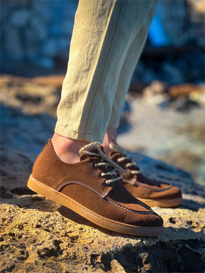 KB-X5 Kuback Kahve Süet Bağcıklı  Günlük Erkek Ayakkabı