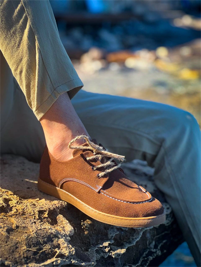 KB-X5 Kuback Kahve Süet Bağcıklı  Günlük Erkek Ayakkabı