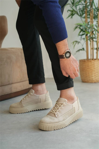 KB-X516 Kuback Bej Süet Günlük Erkek Ayakkabı