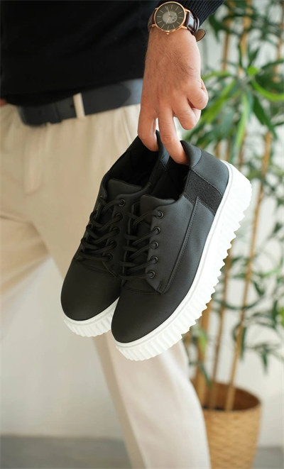 KB-X516 Kuback Siyah Cilt Günlük Erkek Ayakkabı