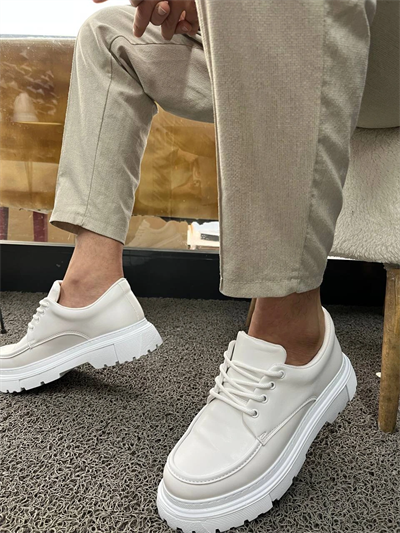 KB-X6 Kuback Beyaz Cilt Günlük Erkek Ayakkabı