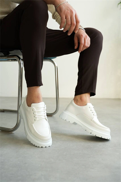 KB-X6 Kuback Beyaz Cilt Günlük Erkek Ayakkabı