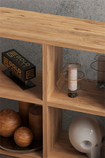 KİTAPLIK ÇOK AMAÇLI MUTFAK RAF DOLAP  9 BÖLMELİ ATLANTİK ÇAM