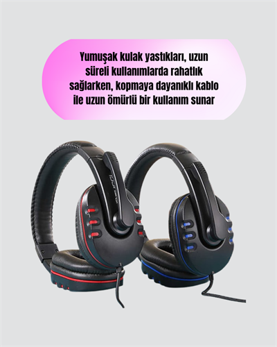 Kablolu Gaming Headset – Net Ses Ayrımı ve Ayarlanabilir Konfor