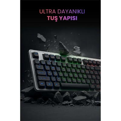 Kablolu Işıklı Gaming Standart Türkçe Q Klavye Ve Mouse Seti