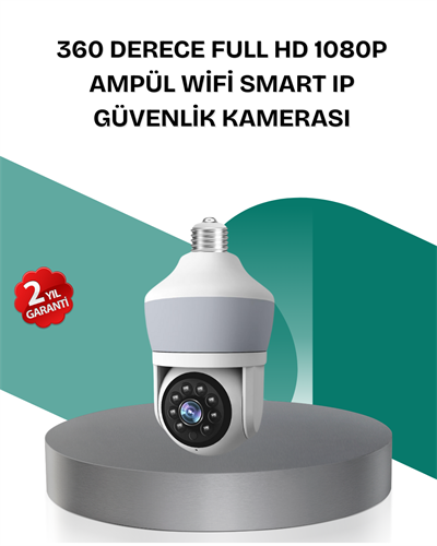 Kablosuz 360° Döner Başlıklı Full HD Güvenlik Kamerası