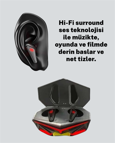 Kablosuz Bluetooth 5.0 Metal Kasa Gaming Kulaklık
