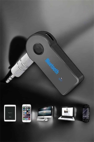 Kablosuz Bluetooth Aux Araç Kiti Siyah Hafıza Kartlı