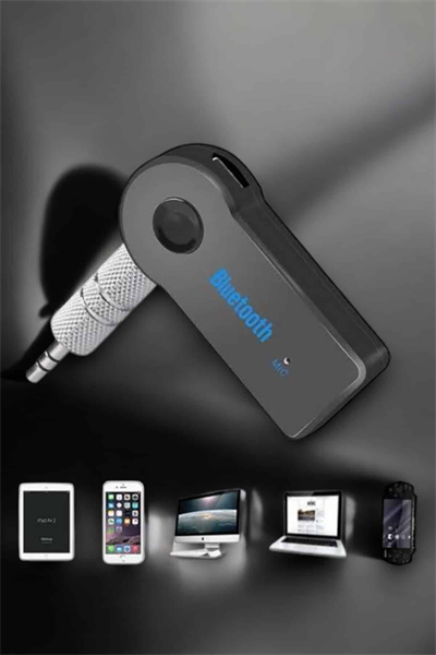 Kablosuz Bluetooth Aux Araç Kiti Siyah Hafıza Kartlı