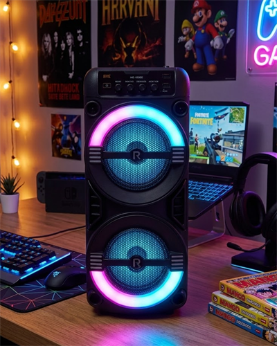 Kablosuz Bluetooth Hoparlör LED Işıklı USB ve TF Kart Destekli