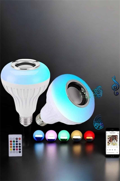 Kablosuz Bluetooth Hoparlör Led Lamba