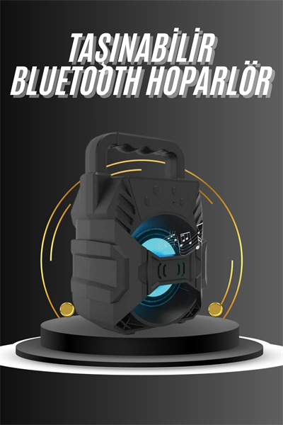 Kablosuz Bluetooth Hoparlör Ses Bombası RGB Işıklı Taşınabilir Yüksek Ses Kaliteli