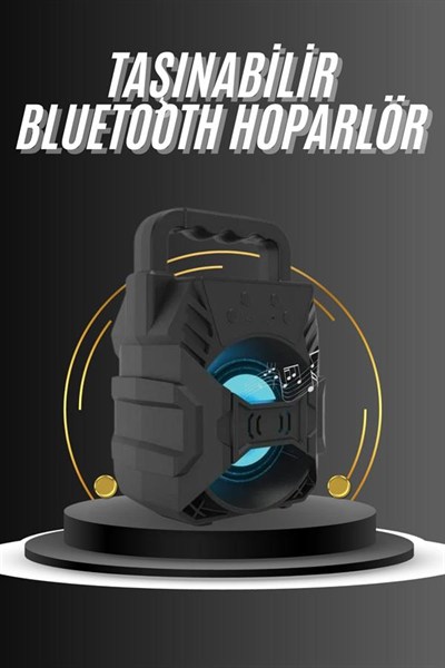 Kablosuz Bluetooth Hoparlör Ses Bombası RGB Işıklı Taşınabilir Yüksek Ses Kaliteli