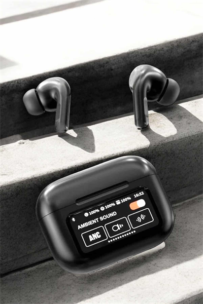 Kablosuz Bluetooth Kulaklık Ekranlı Uzun Şarj Süreli ANC Destekli