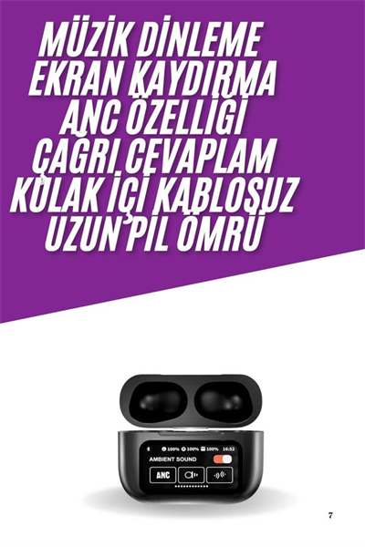 Kablosuz Bluetooth Kulaklık Pro Yeni Nesil Dokunmatik Kontrol