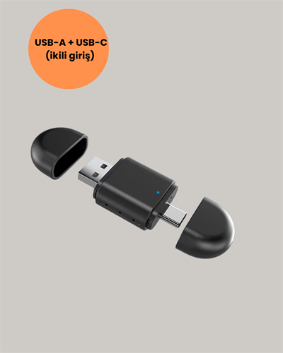 Kablosuz CarPlay ve Android Auto Dönüştürücü – USB-A & Type-C Girişli Akıllı Adaptör