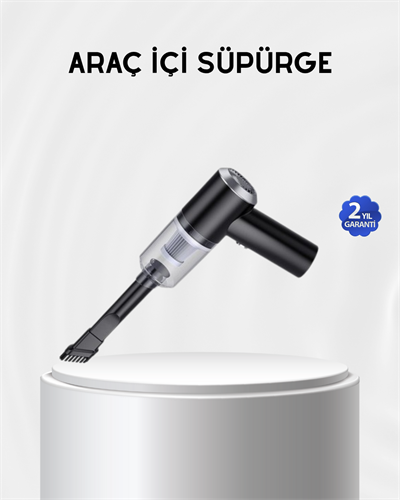 Kablosuz El Süpürgesi – Araç İçi Temizlik İçin 5500PA Güçlü Emiş, USB Şarjlı