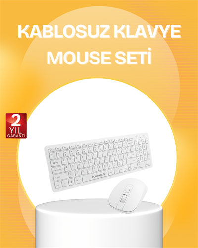 Kablosuz Klavye Mouse Takımı - Ergonomik, Sessiz ve Enerji Tasarruflu