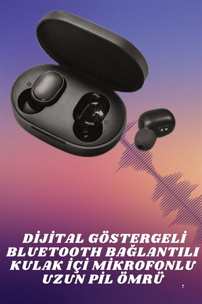 Kablosuz Kulak İçi Bluetooth Kulaklık Stereo Dokunmatik Kontrollü Kulaklık