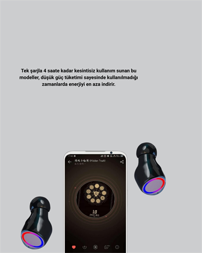 Kablosuz Kulaklık Uzun Pil Ömürlü Şarj Kutulu Ergonomik Hafif Tasarım
