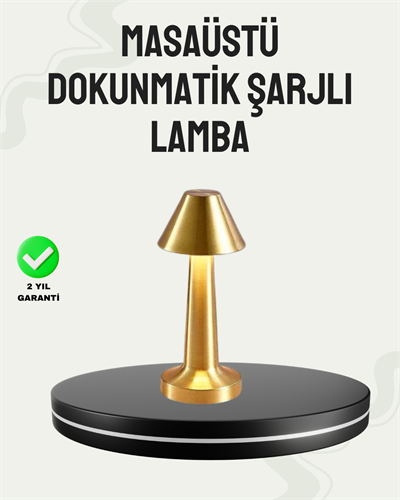 Kablosuz LED Masa Lambası 1800mAh 3 Renk Aydınlatma Dokunmatik